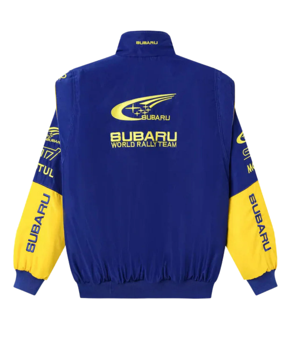 Subaru Rally Vintage Racing Ceket - Mavi