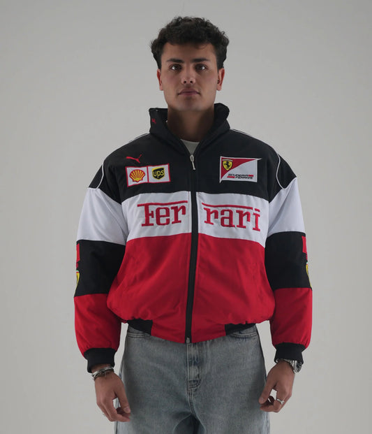Ferrari F1 Vintage Racing Ceketi - Klasik