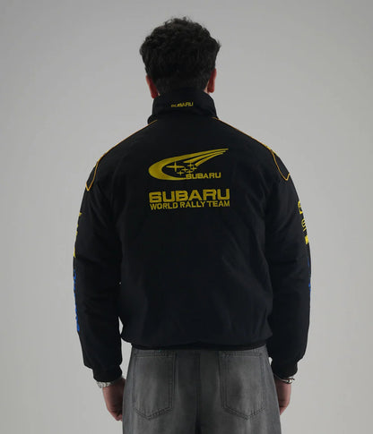 Subaru Rally Vintage Racing Ceket - Siyah