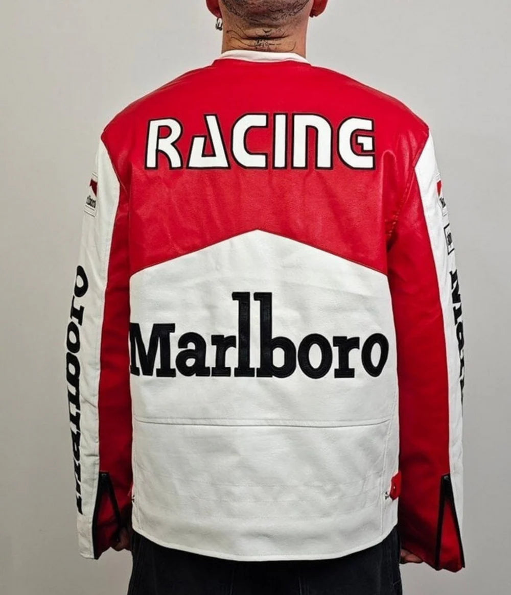 Marlboro Racing Deri Ceket - Klasik