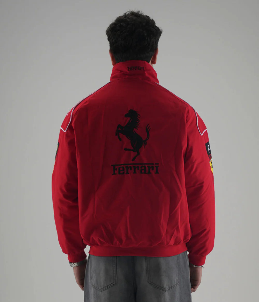 Ferrari F1 Vintage Racing Ceket - Kırmızı