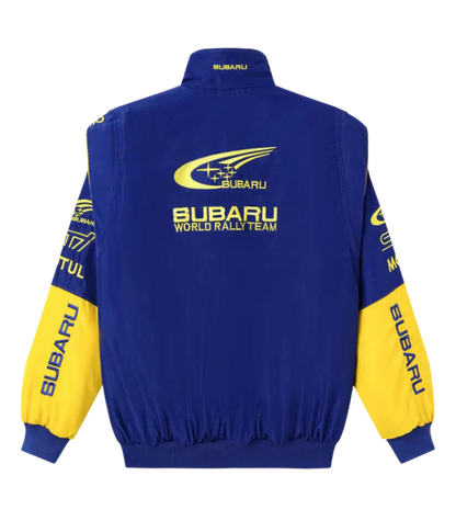 Subaru Rally Vintage Racing Ceket - Mavi