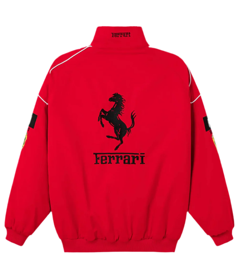 Ferrari F1 Vintage Racing Ceket - Kırmızı