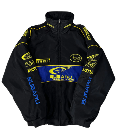 Subaru Rally Vintage Racing Ceket - Siyah