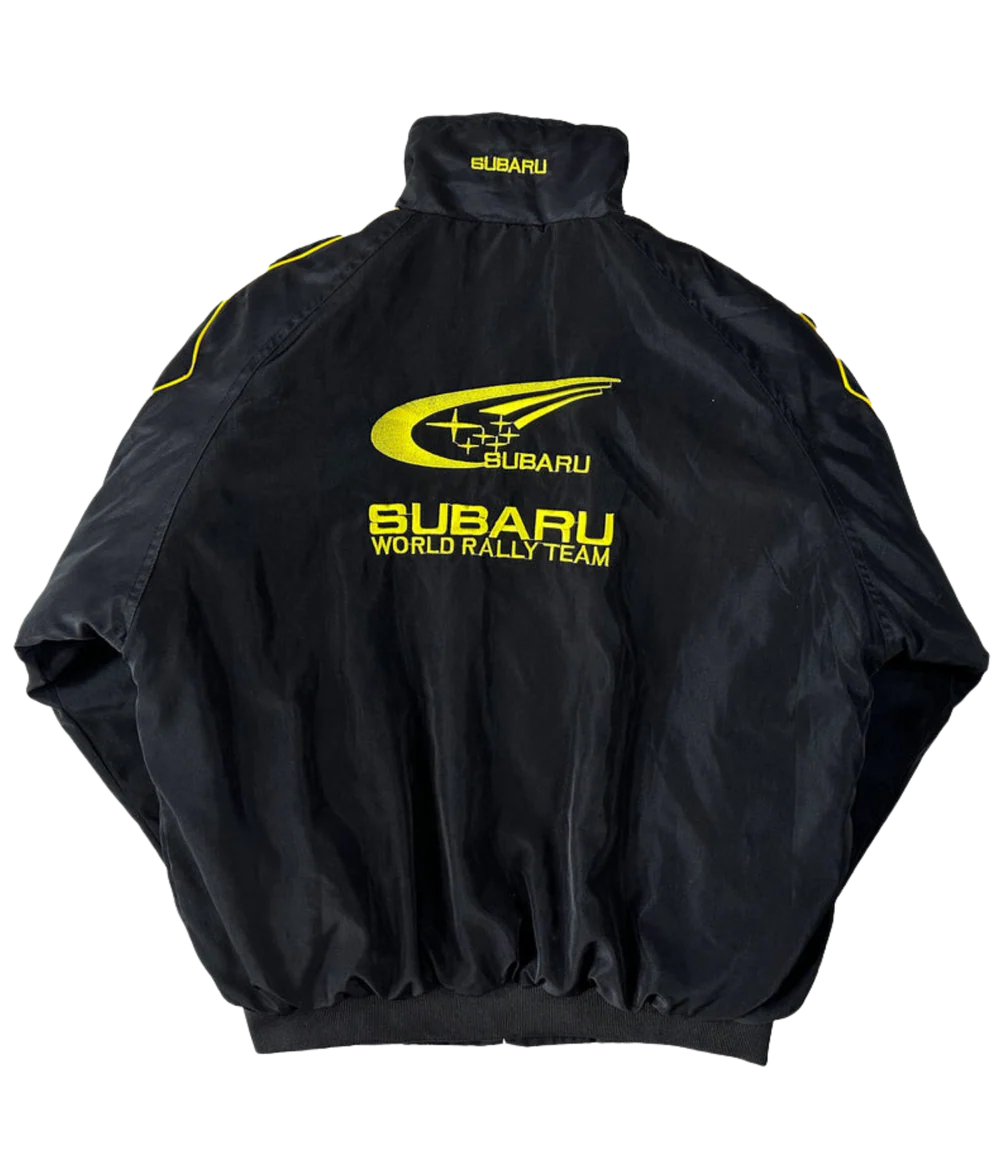 Subaru Rally Vintage Racing Ceket - Siyah