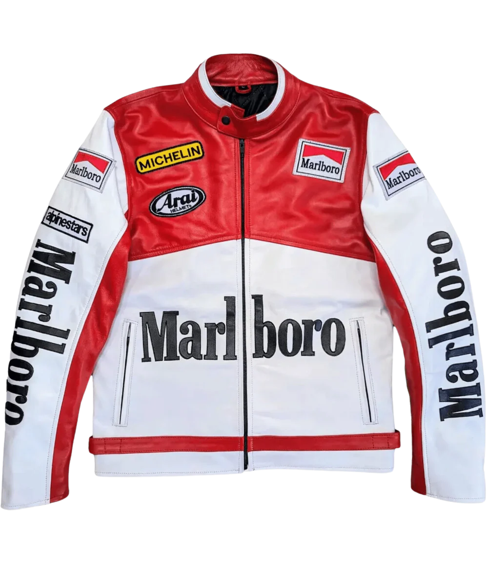 Marlboro Racing Deri Ceket - Klasik