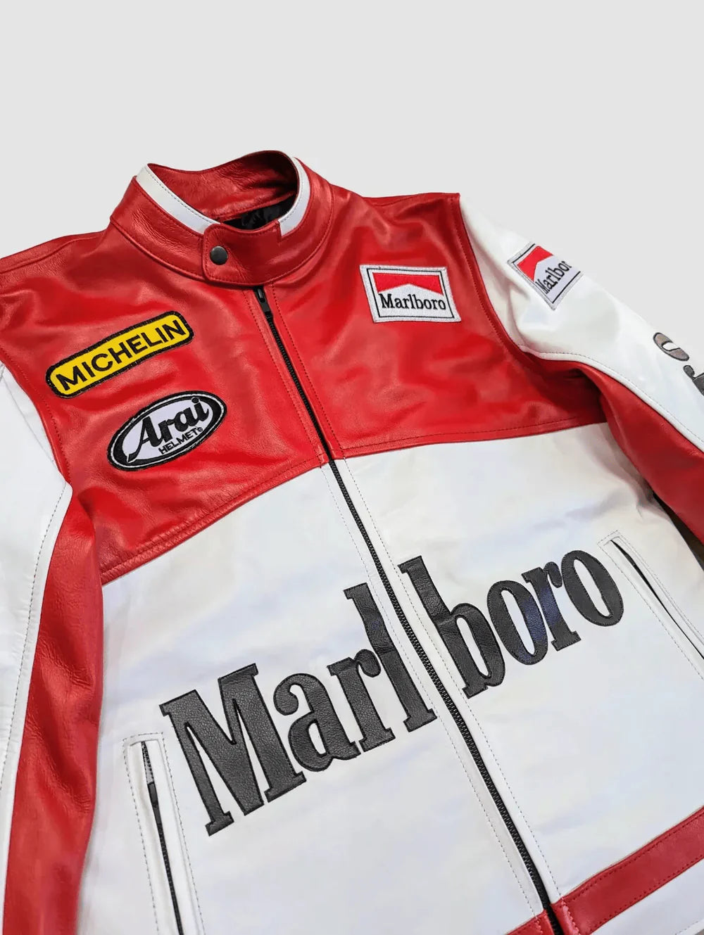 Marlboro Racing Deri Ceket - Klasik